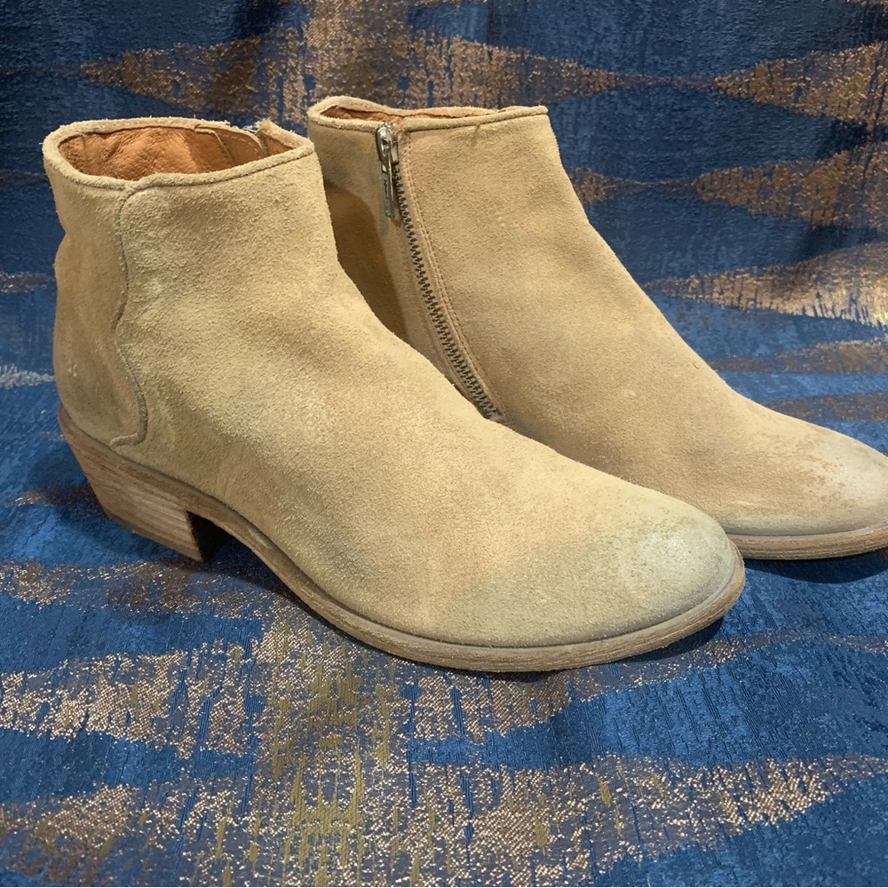 Frye Carson Piping Ankle Booties Size8